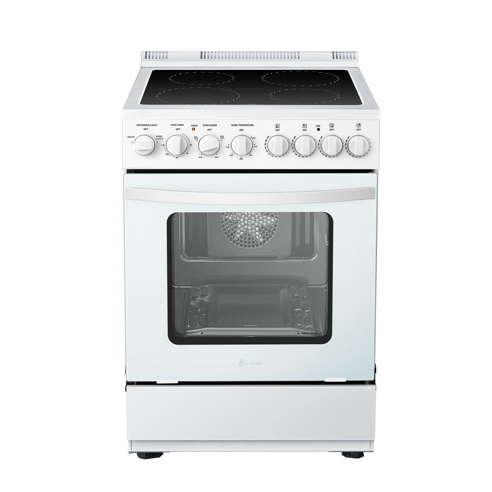 Lanbo 24 in 2.9 u ft Electric Range in White