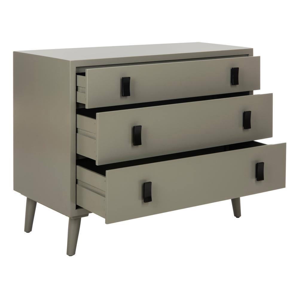 Blaize 3 Drawer Chest - CHS6601 - Dark Grey/Black - Safavieh