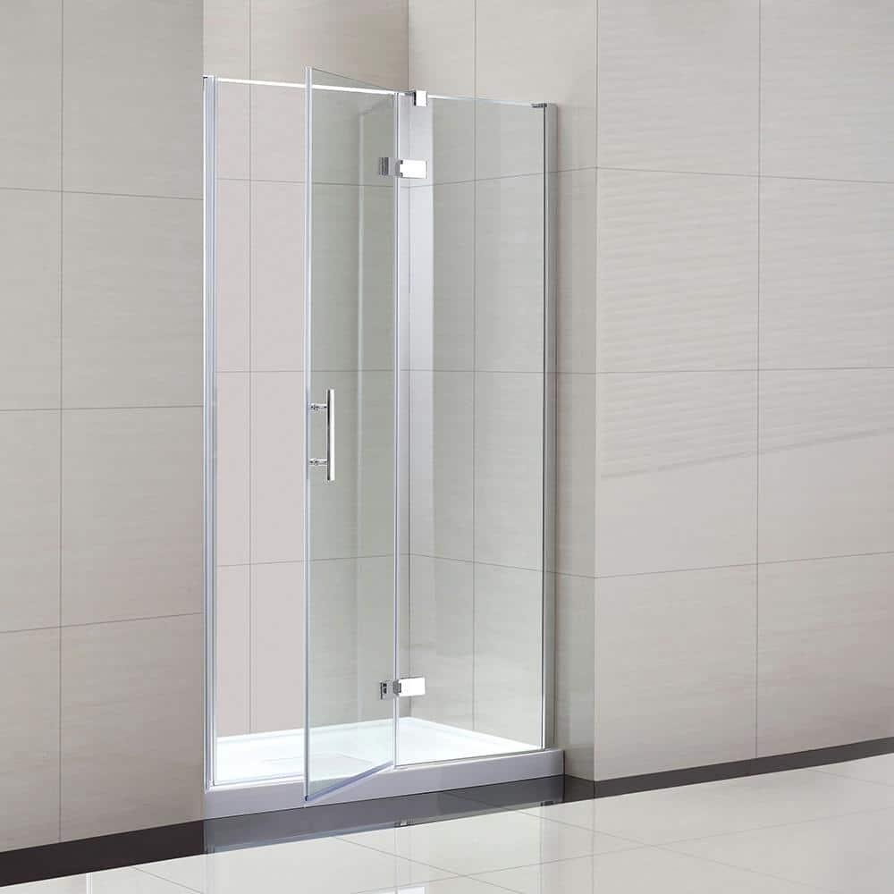 OVE Decors 48" x 32" Rectangle Shower Base Pan, White Acrylic, Hidden Side Drain, Reversible Design