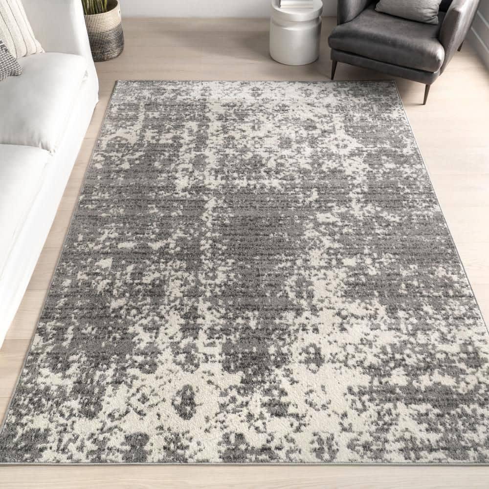Nuloom Deedra Abstract 7x9 Indoor Area Rug for Living Room Bedroom Dining Room Kitchen, Grey/Ivory
