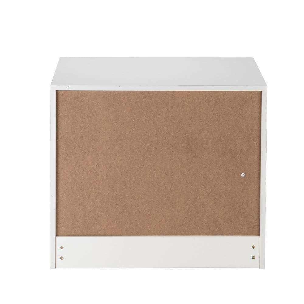 Oufan 3 White Chest of Drawers, 22 in. H x 26 in. W x 13. D, White