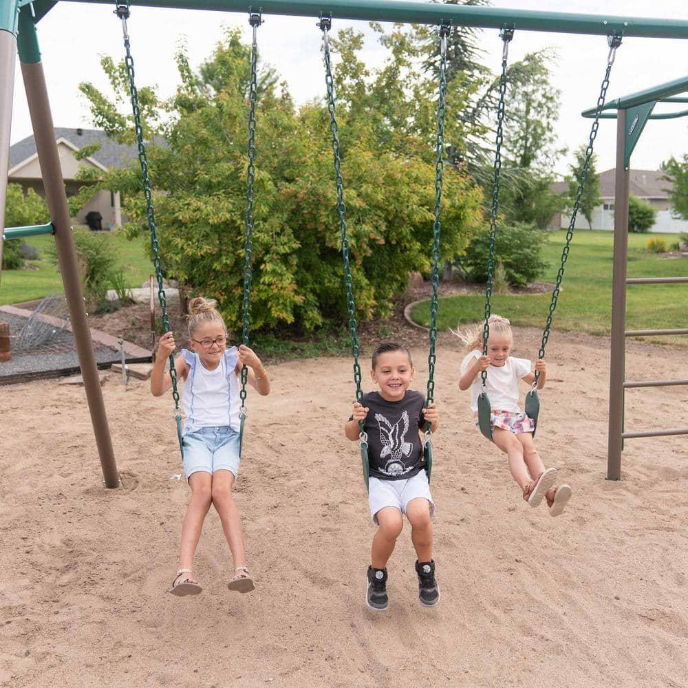 Lifetime Lifetime Powder Coated Steel Swing Set with 4 Swing(s) , 1 Slide(s)
