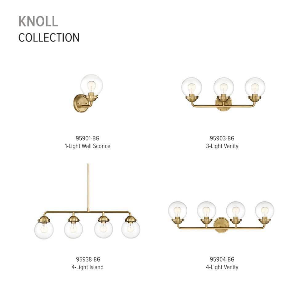 Designers Fountain - Four Light Bathroom Fixture - Knoll - Four Light Bath Bar