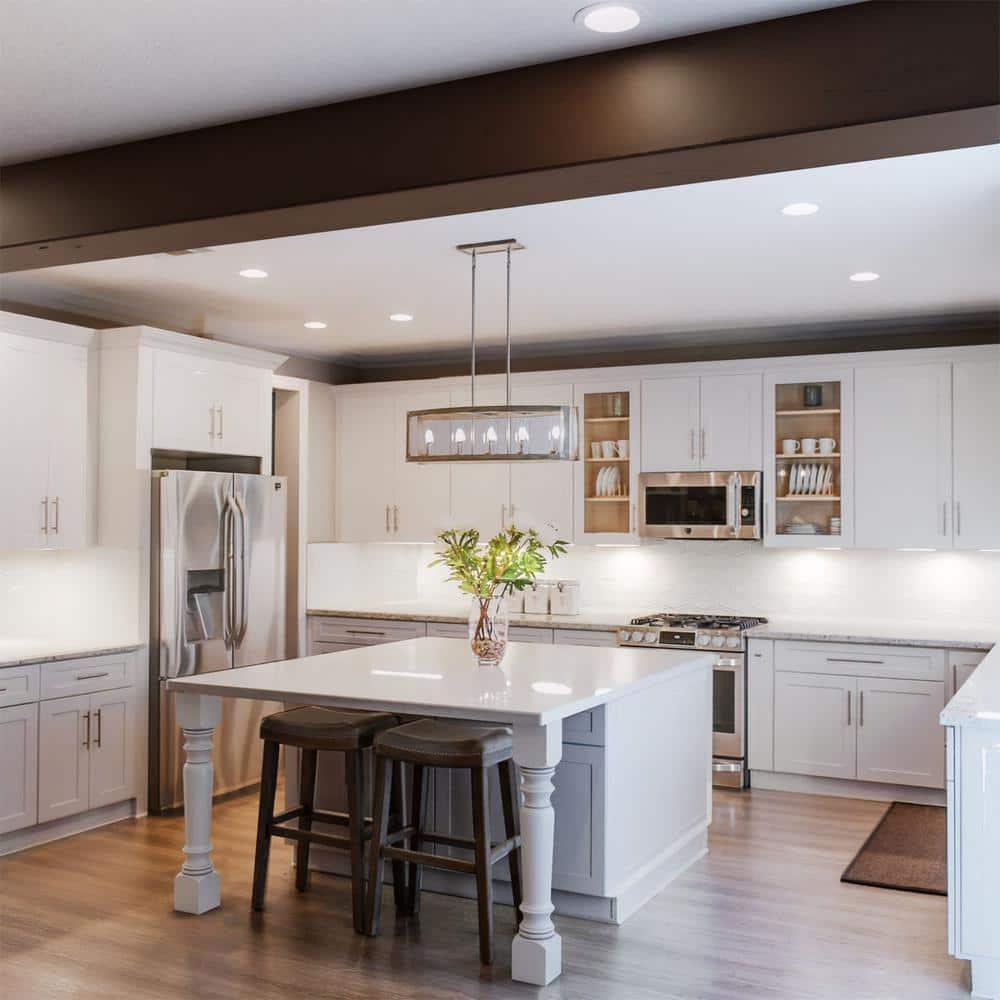 4"W x 12"H x 20'L 3-Sided (U-beam) Knotty Pine Endurathane Faux Wood Ceiling Beam, Hickory