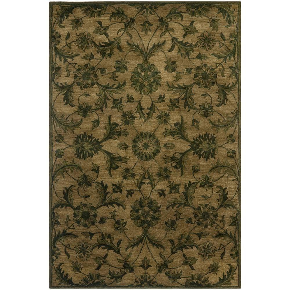 Antiquity AT824 Hand Tufted Indoor Area Rug - Olive/Green - 6'x9' - Safavieh