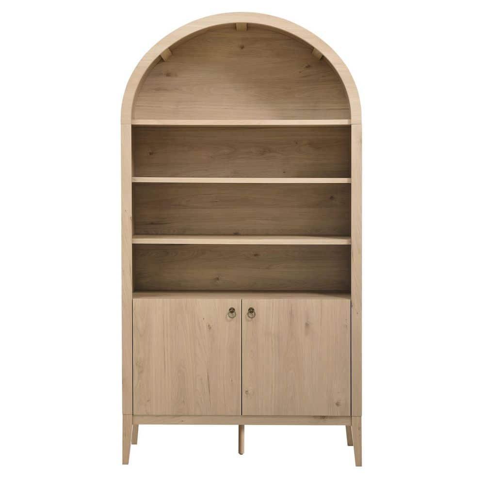Modway Nolan 74" Tall Arched Storage Display Cabinet Bookshelf
