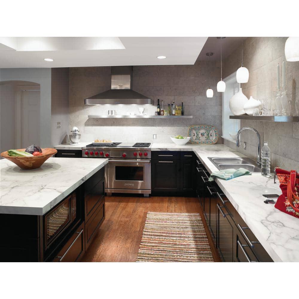 Formica Brand Laminate 180fx 60-Inches W x 144-Inches L Calacatta Marble SatinTouch Natural stone-look Kitchen Laminate Sheet