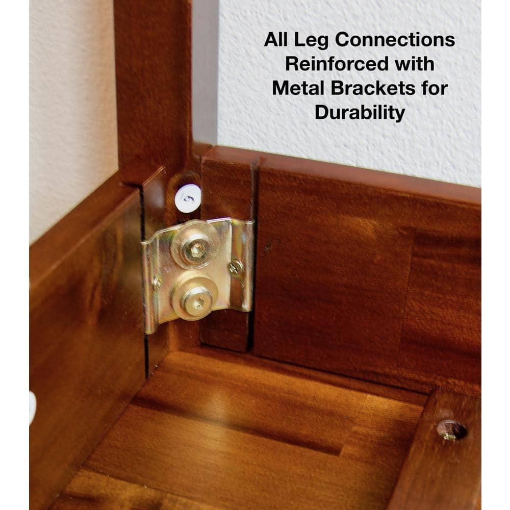 Casual Contemporary Living Solid Acacia Console Table with Drawer & Bottom Shelf- Mahogany