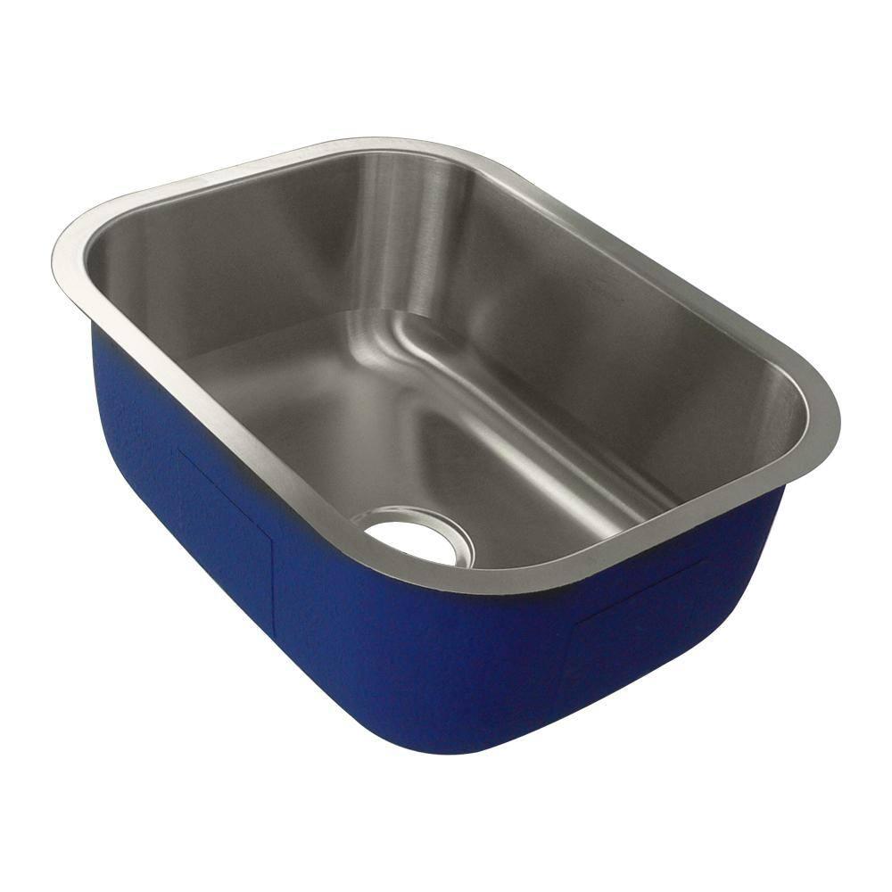 Transolid K-MUSB23189 Meridian 23.12'' L Undermount Single Bowl Stainless Steel Kitchen Sink