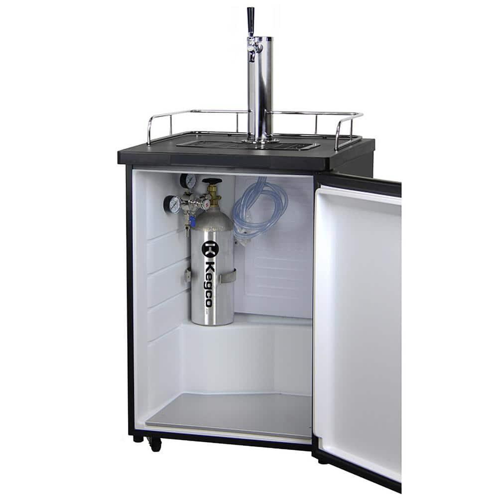 Kegco Kegco 5.6 Cubic Feet Dual Tap Freestanding Kegerator with Adjustable Temperature