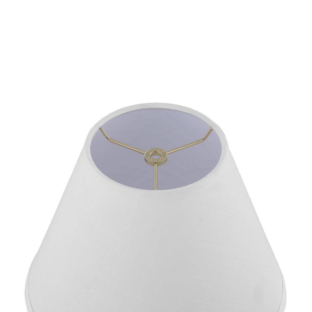 Aspen Creative 32634 Transitional Hardback Empire Shaped Spider Construction Lamp Shade in Off White, 12" wide (6" x 12" x 9")