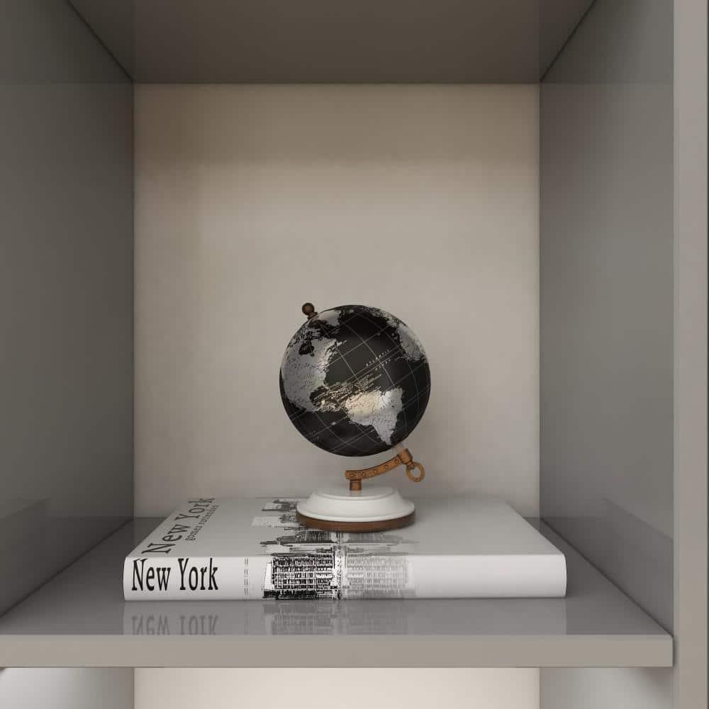 DecMode 5" Black Globe with Marble Base