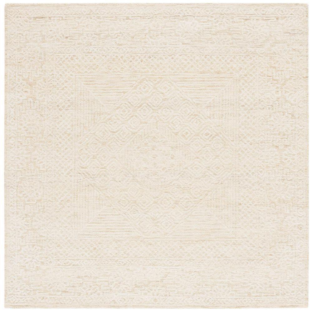 Textural TXT305 Hand Tufted Indoor Area Rug - Gold/Ivory - 6'x6' - Safavieh