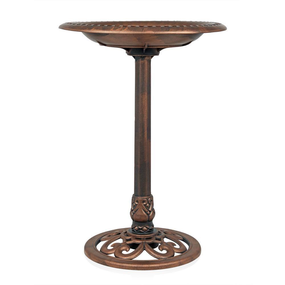 Alpine Pedestal Birdbath with Scrollwork Base and Stakes & Reviews | Wayfair