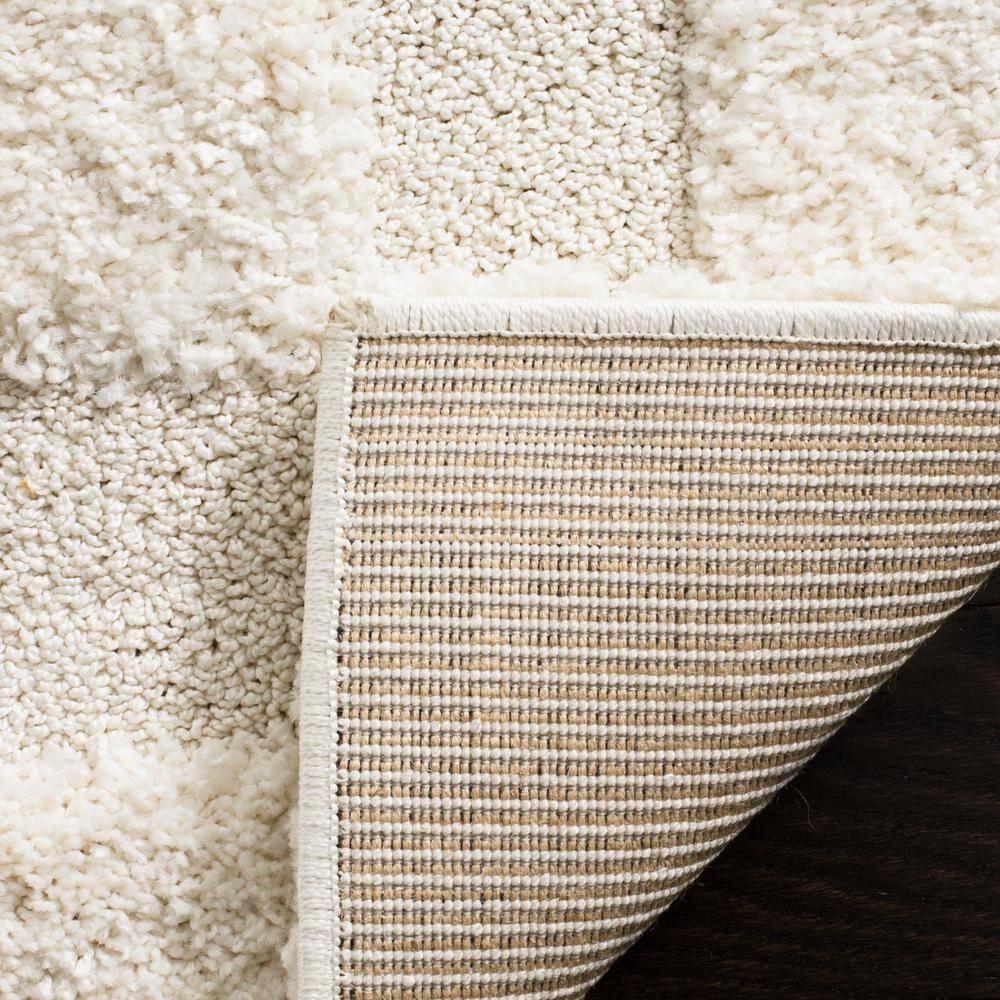 Florida Shag SG454 Power Loomed Indoor Area Rug - Creme/Creme - 4'x4' - Safavieh.