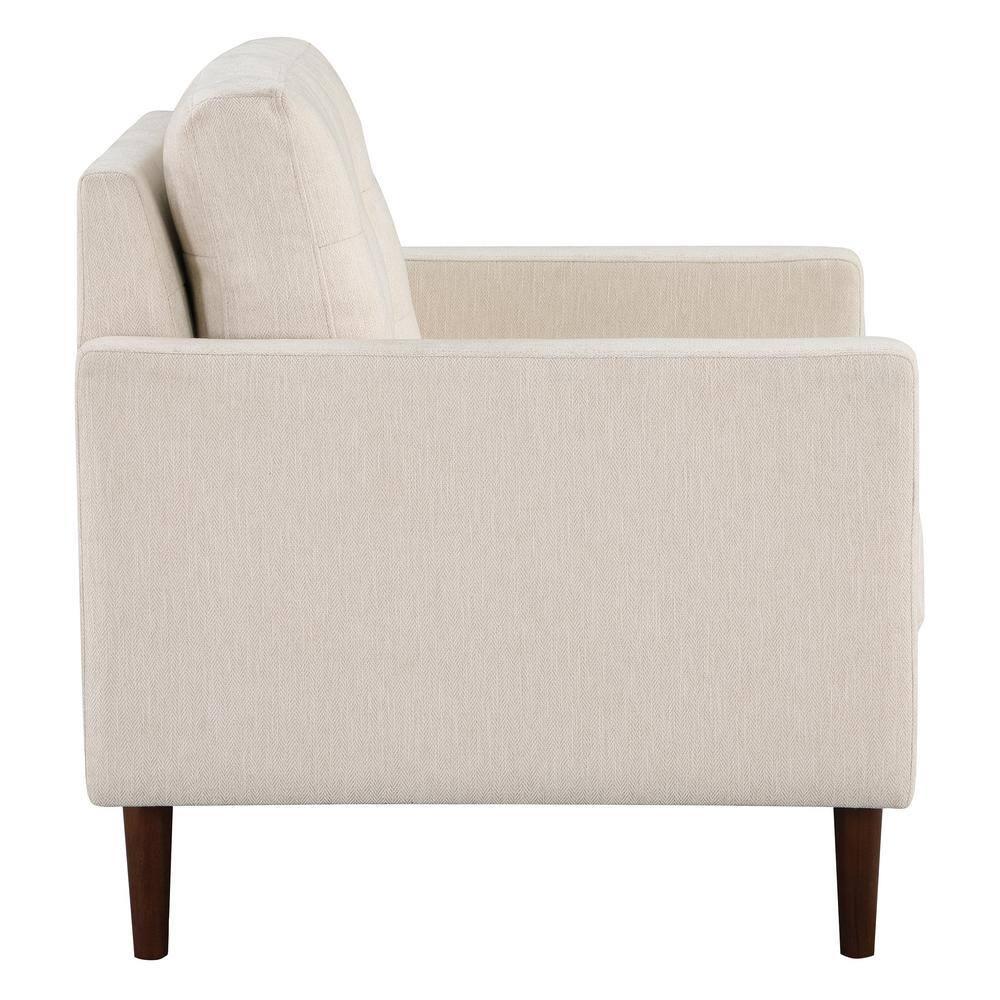 Grayburn Mid-Century Chair in Cream Fabric