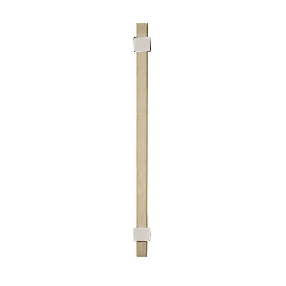 Amerock Mulino 5-1/16 inch (128mm) Center-to-Center Silver Champagne/Polished Chrome Cabinet Pull