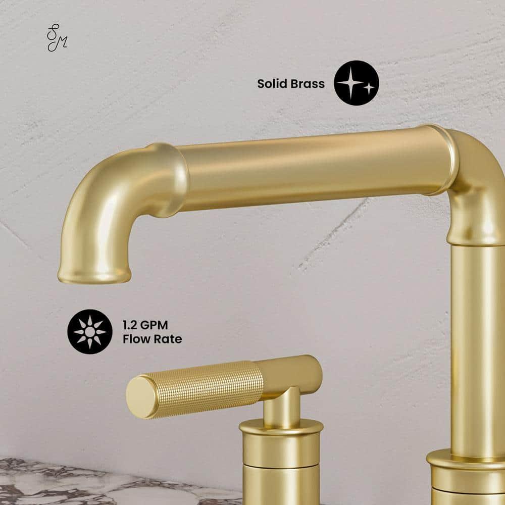 Avallon 8 in. Widespread, Sleek Handle, Bathroom Faucet