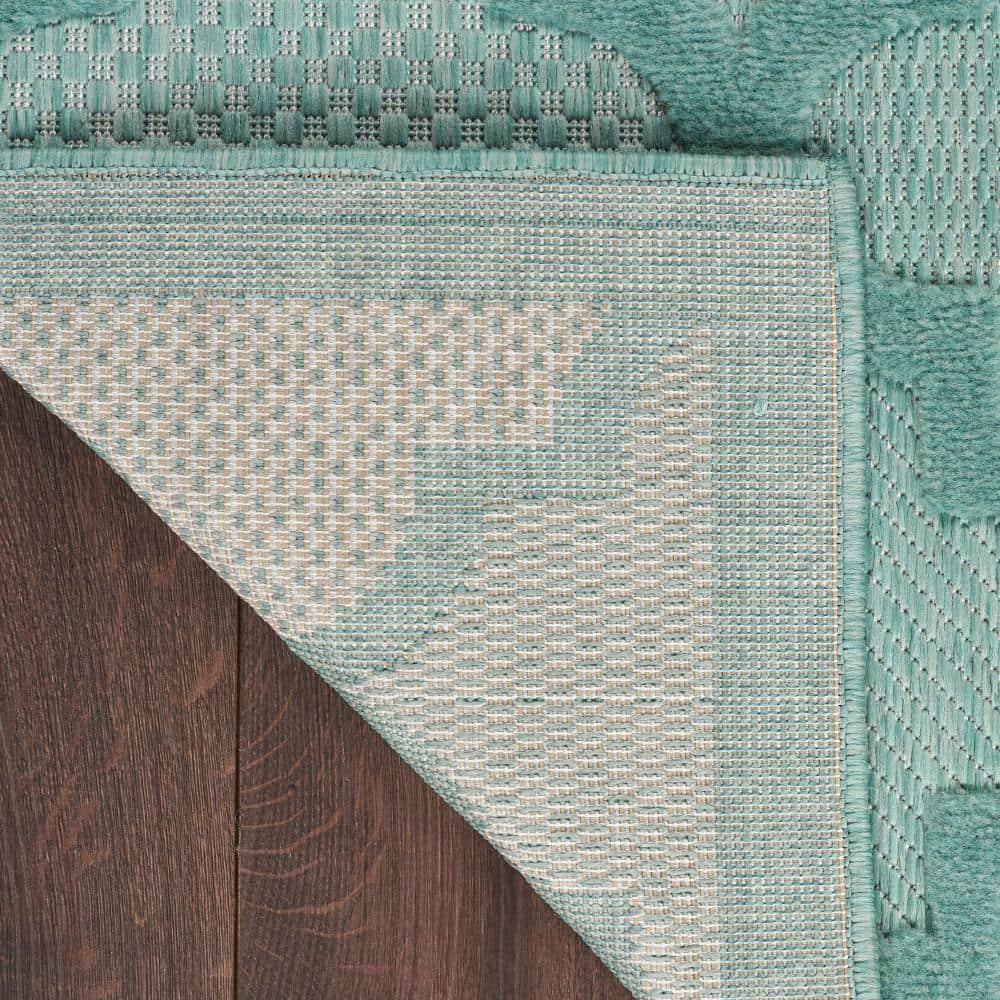 Nourison Easy Care 8' x 10' Aqua/Teal Indoor/Outdoor Rug