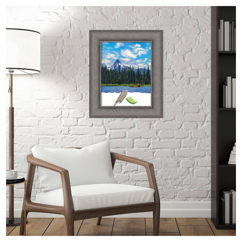 Amanti Art Burnished Concrete Wood Picture Frame Opening Size 11x14 in.