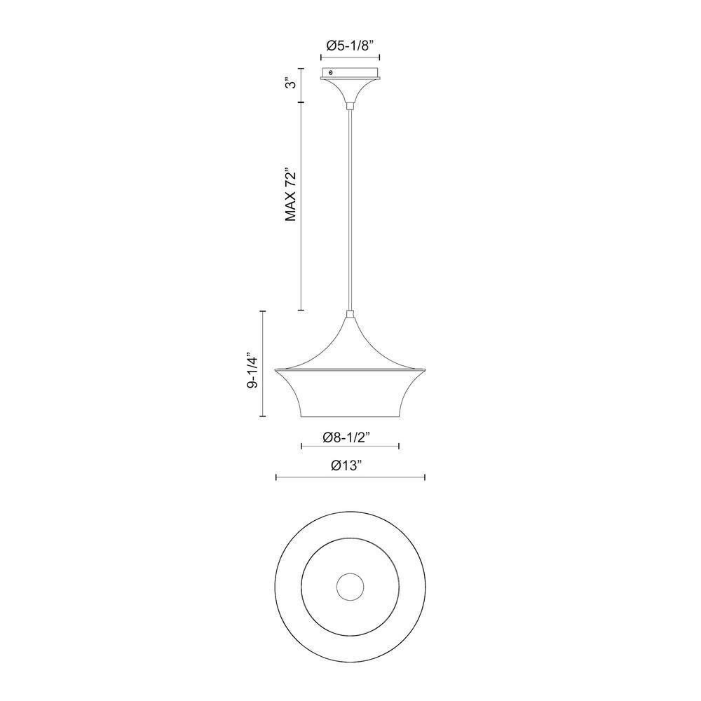 Alexia Single Light Metal Pendant