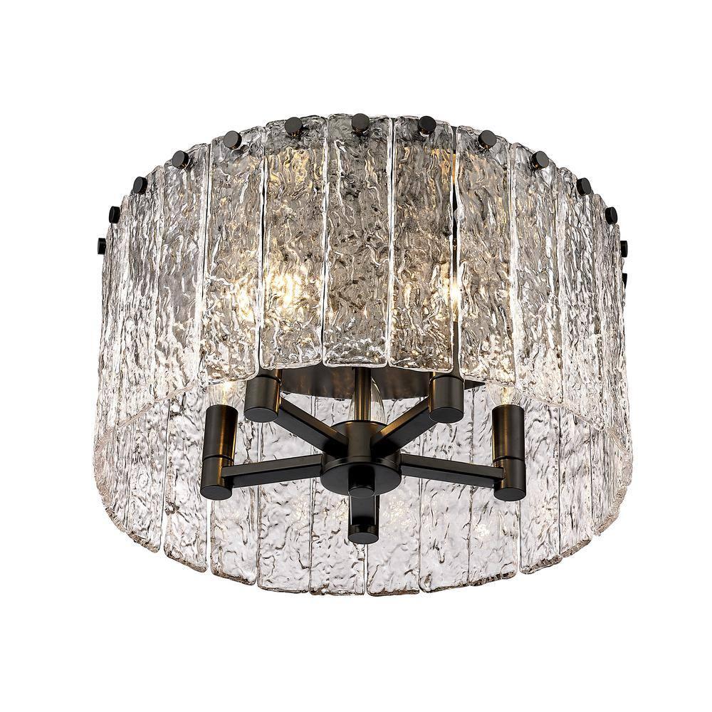 Z-Lite Glacier 5 - Light Flush Mount in  Matte Black