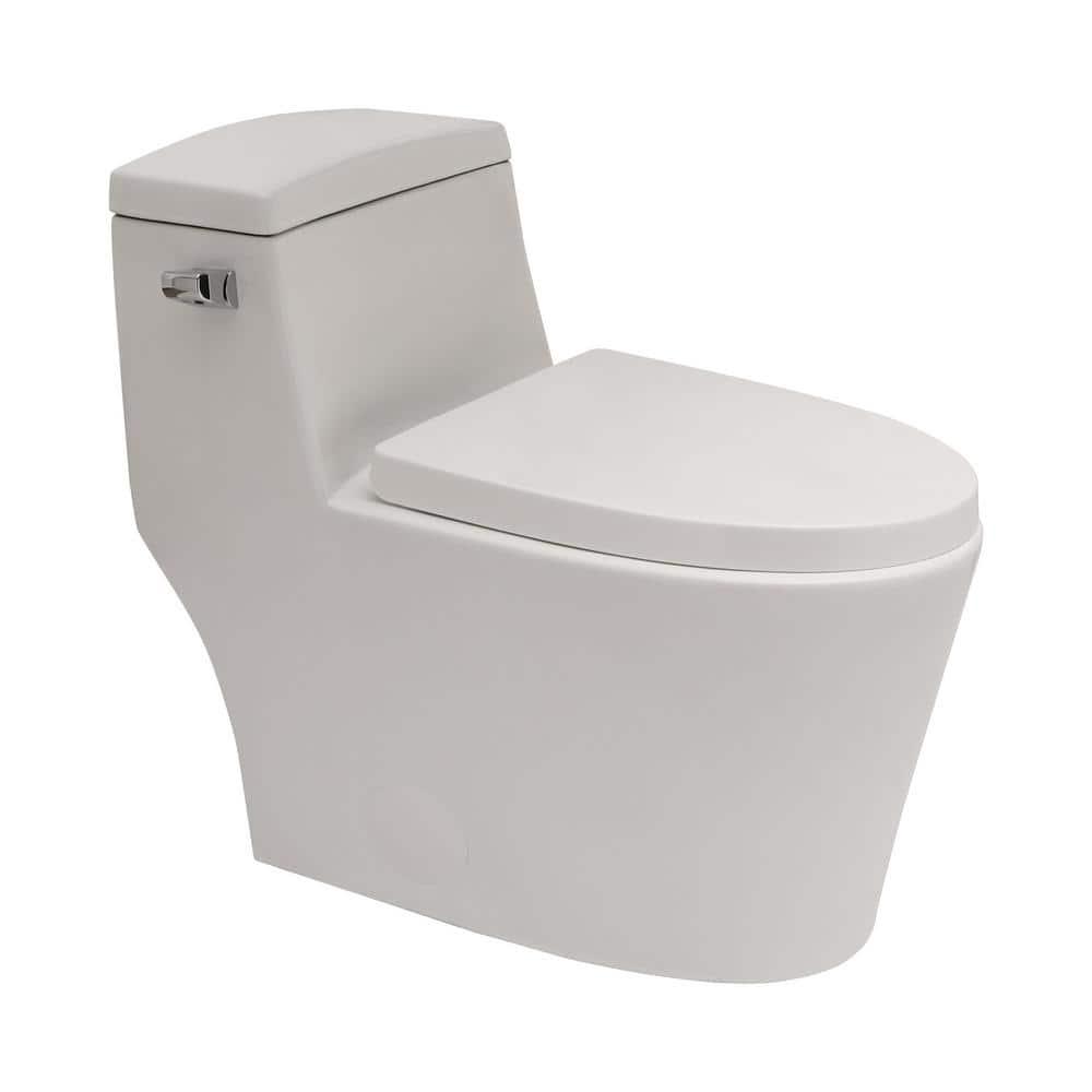 APRESSHUI 1.28 Gallons GPF Elongated Floor Mounted (Seat Included)