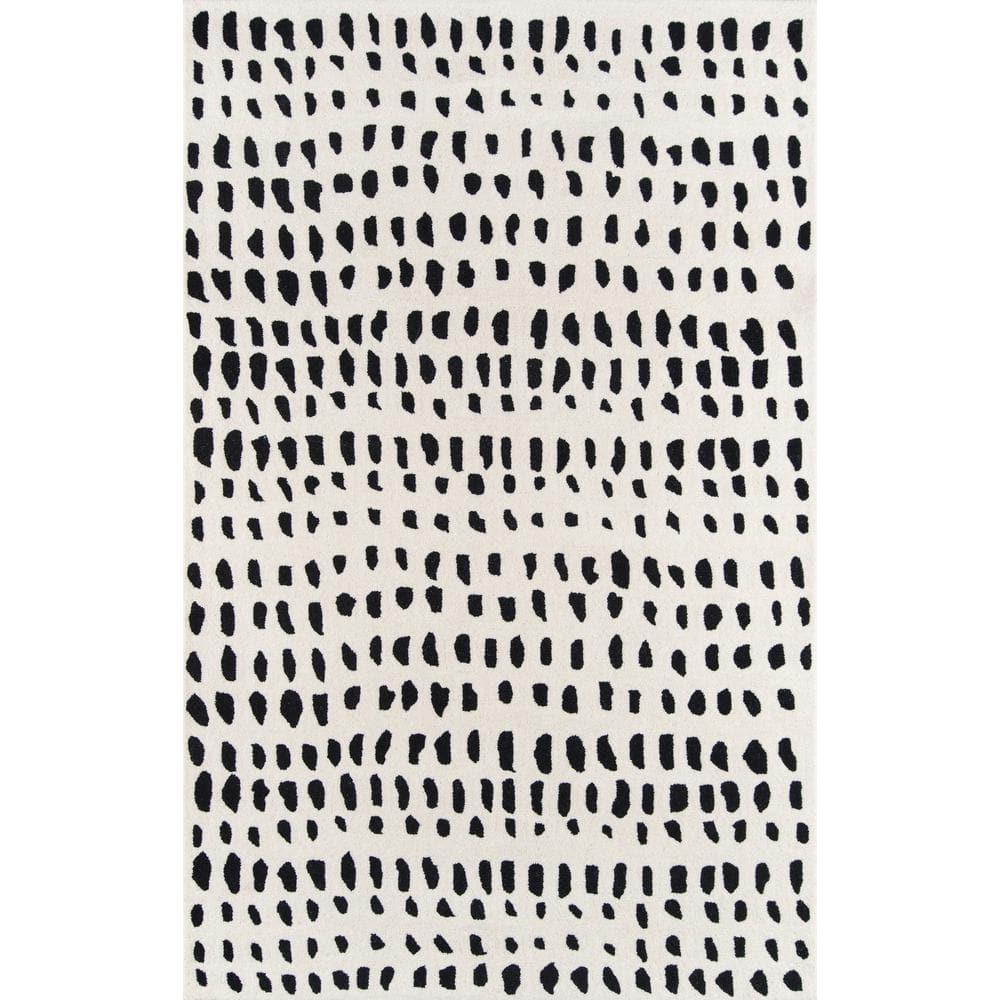 5'x8' Delmar Area Rug Ivory - Novogratz by Momeni: Traditional Chevron Wool, Low Pile, Indoor Use, Handmade