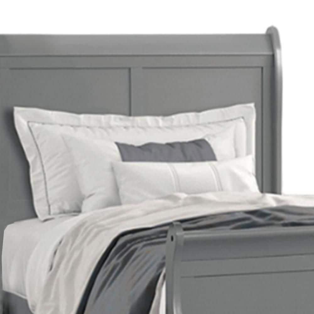 Ryla Bed, Sleigh Panel Headboard, Classic Solid Wood