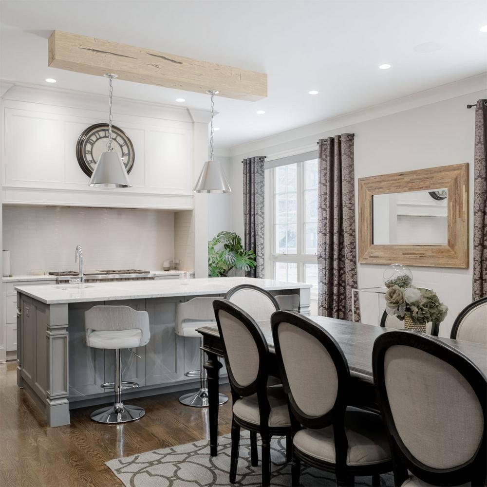 Ekena Millwork Hand Hewn Timberthane Faux Wood 3-Sided Ceiling Beam (U-beam)