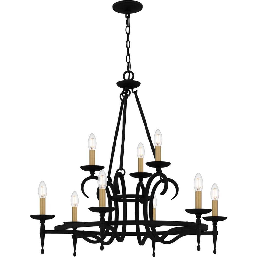 Quoizel Lighting Octavia 9 - Light Chandelier in  Earth Black
