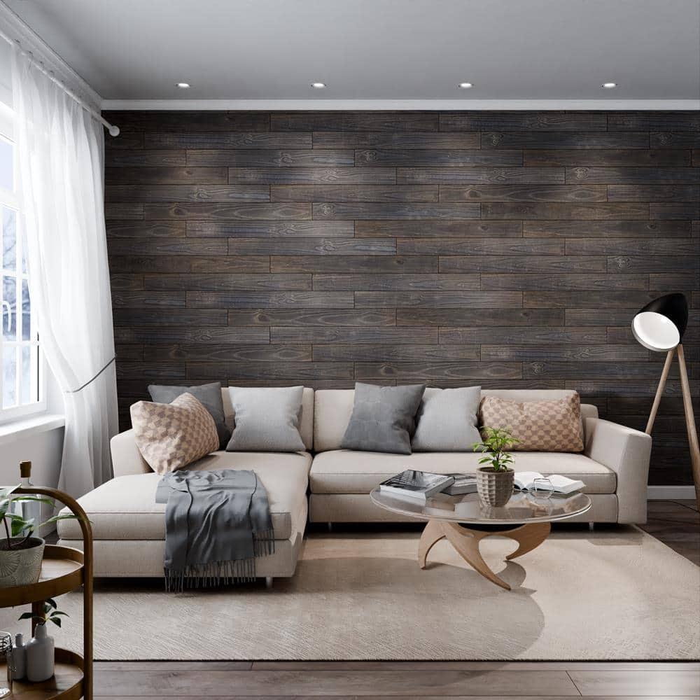 Thermo-Treated 1/4 in. x 5 in. x 4 ft. Barn Wood Wall Planks (10 sq. ft. 6-Pack)