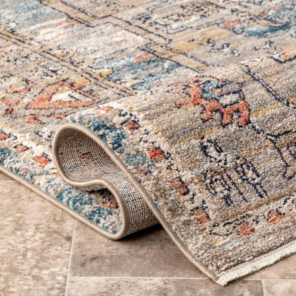 Nuloom Marley Medallion 2x6 Runner Indoor Area Rug for Living Room Bedroom Dining Room Entryway Hallway Kitchen, Beige/Ivory