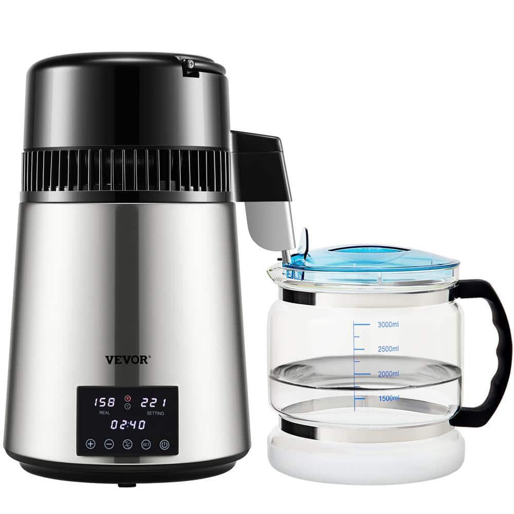 VEVOR VEVOR 1.1 Gallon Countertop Water Distiller, 0.4 Gal/H, 1750W Stainless Steel Distiller