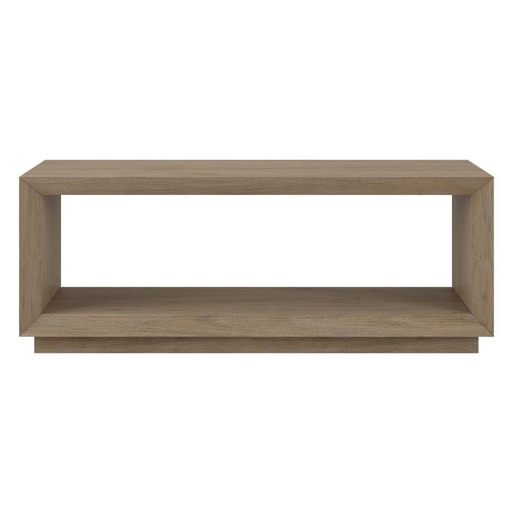 Antiqued Gray Oak Rectangular MDF Coffee Table