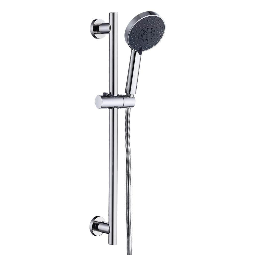 5-Spray Multifunction Deluxe Wall Bar Shower Kit with Hand Shower in Polished Chrome