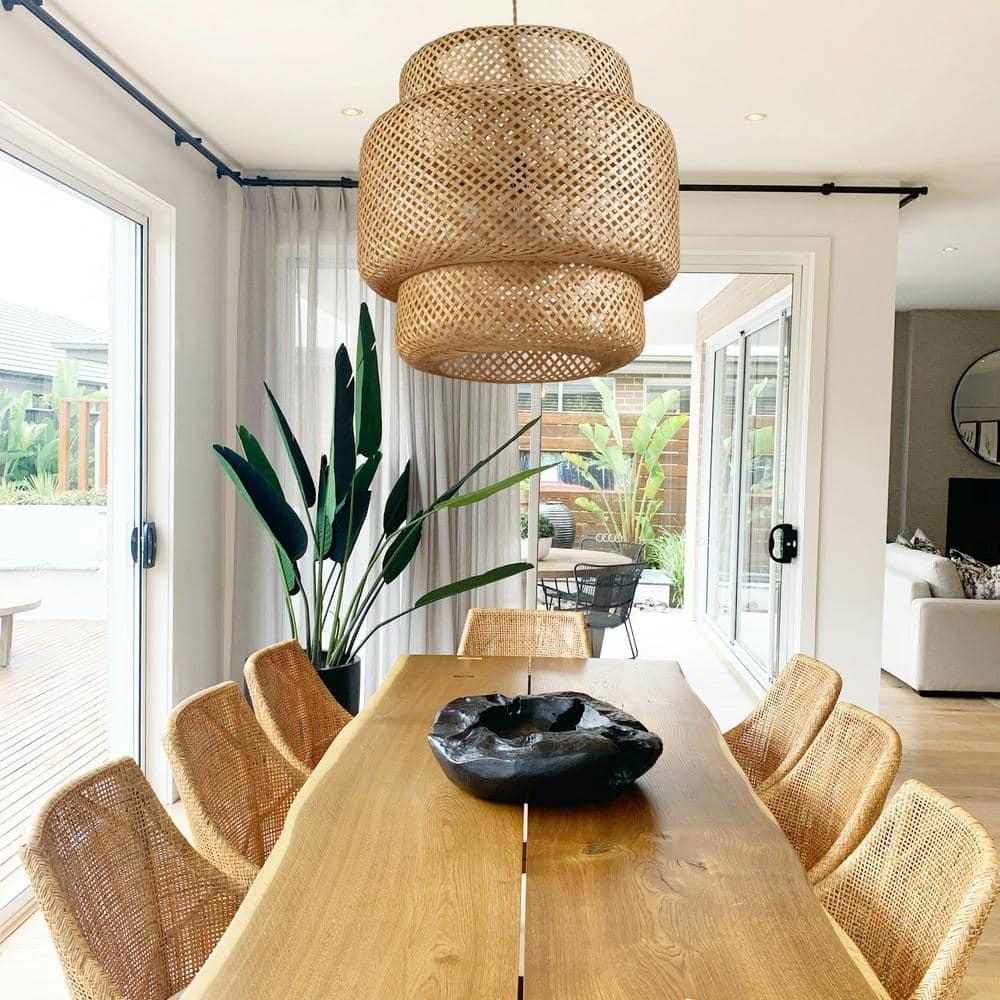Drusilla Single Light Rattan Pendant Light - 20.9" x 19.7"