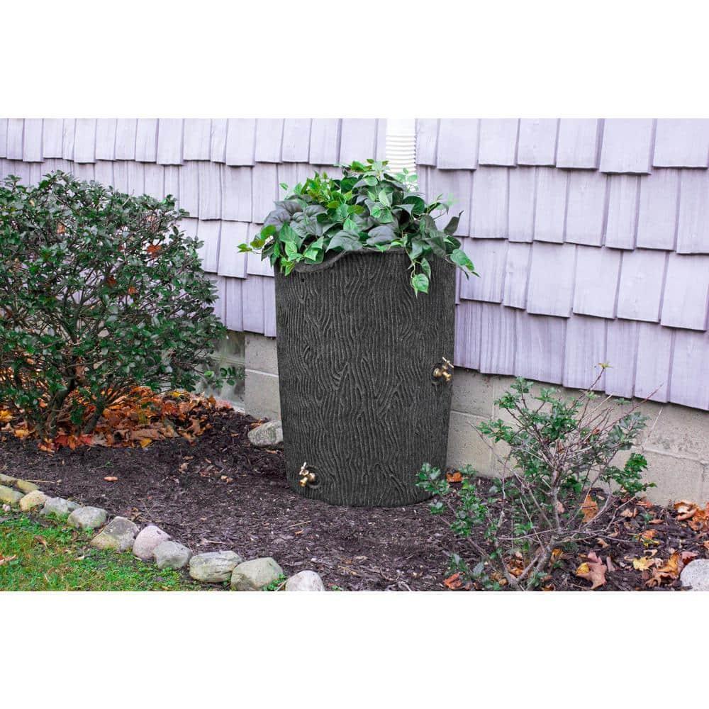 Good Ideas Good Ideas 50 Gallons Plastic Drainable Dual Overflow Planter Rain Barrel