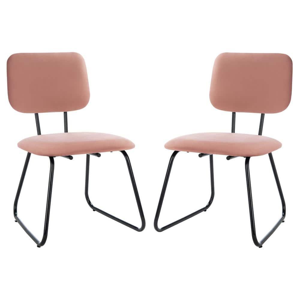 Chavelle Side Chair - ACH6205 - Set of 2 - Dusty Rose/Black - Safavieh