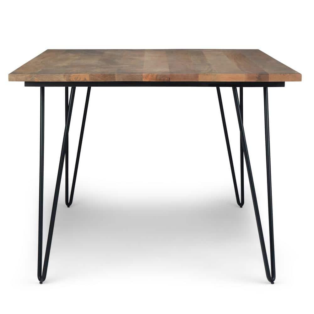 Hunter Solid Mango Wood Dining Table, Industrial Style