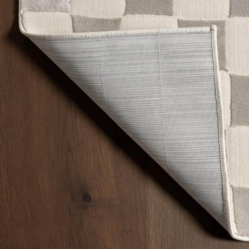 Nuloom Alaiya Checkered Pet Friendly Textured Machine Washable Area Rug, 8' x 10', Cream