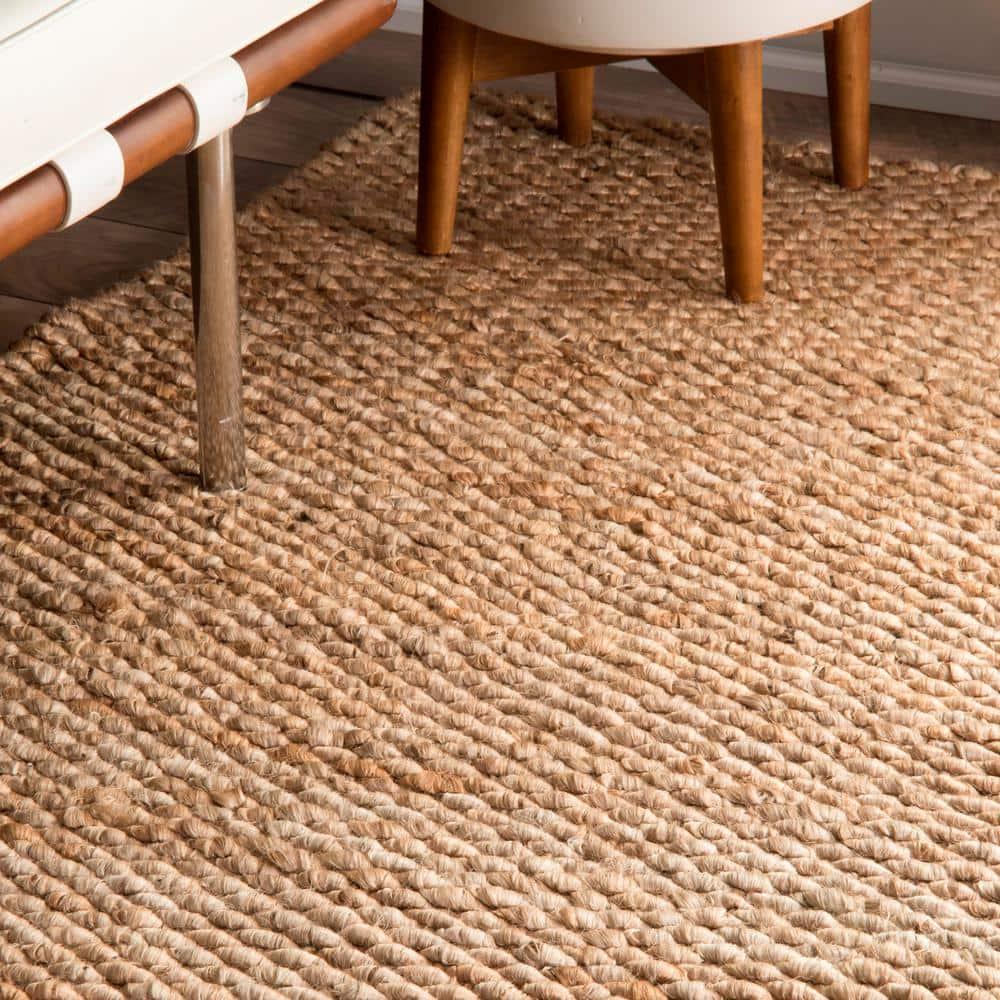 nuLOOM Hailey Handwoven Jute Area Rug, 5' x 8', Natural