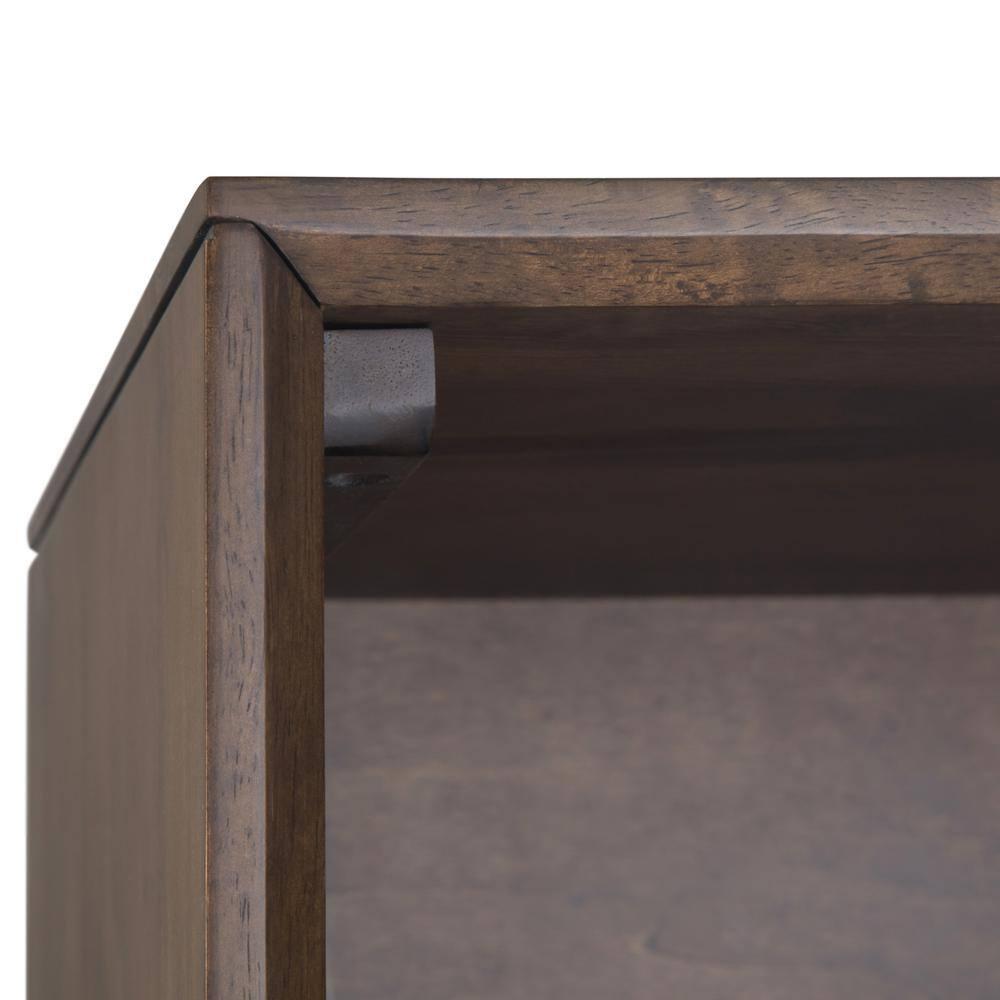 Banting 30"W Solid Wood 4 Shelf Industrial Bookcase with 2 Drawers, Adjustable Shelves, and Metal Base