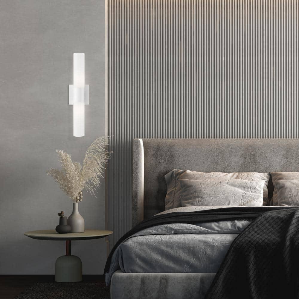 Livex Lighting Textured White ADA 2-Light Vanity Sconce