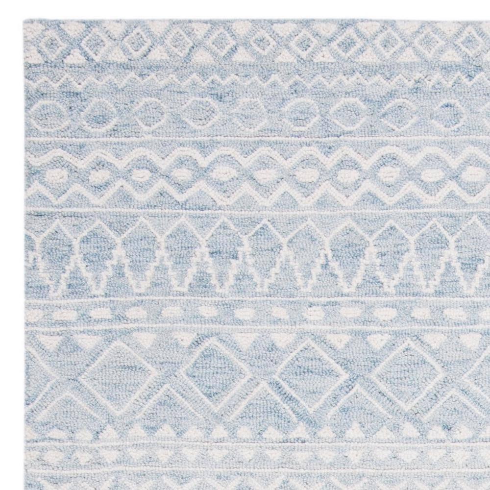 Micro-Loop MLP502 Hand Tufted Indoor Area Rug - Aqua/Ivory - 4'x6' - Safavieh