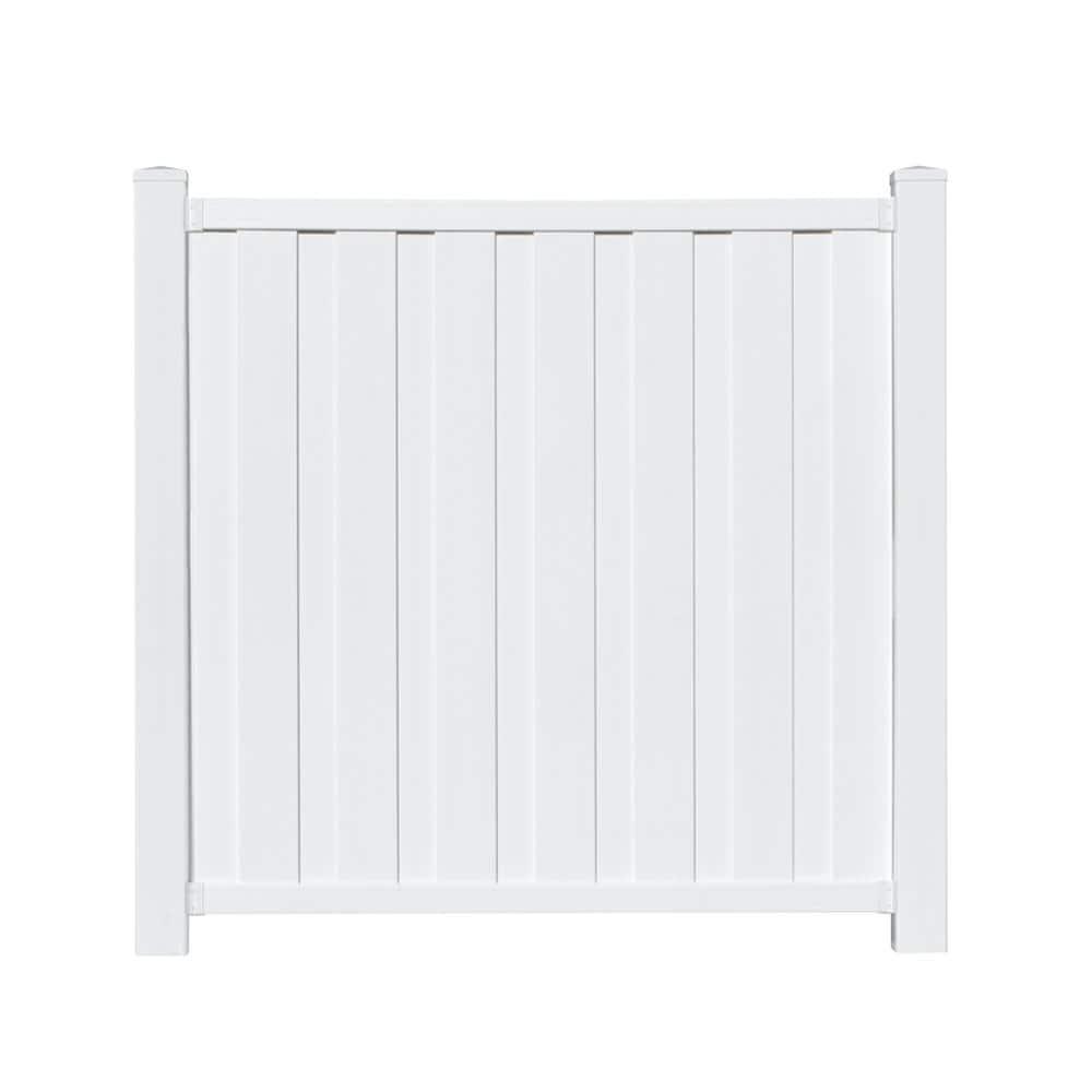 Bridgeport 6 ft. H x 6 ft. W White Vinyl Privacy Fence Panel