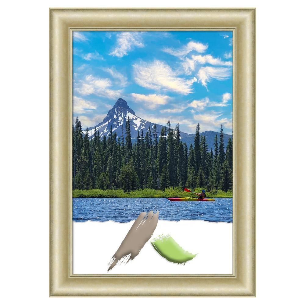 Amanti Art Textured Light Gold Picture Frame Opening Size 20x30 in.