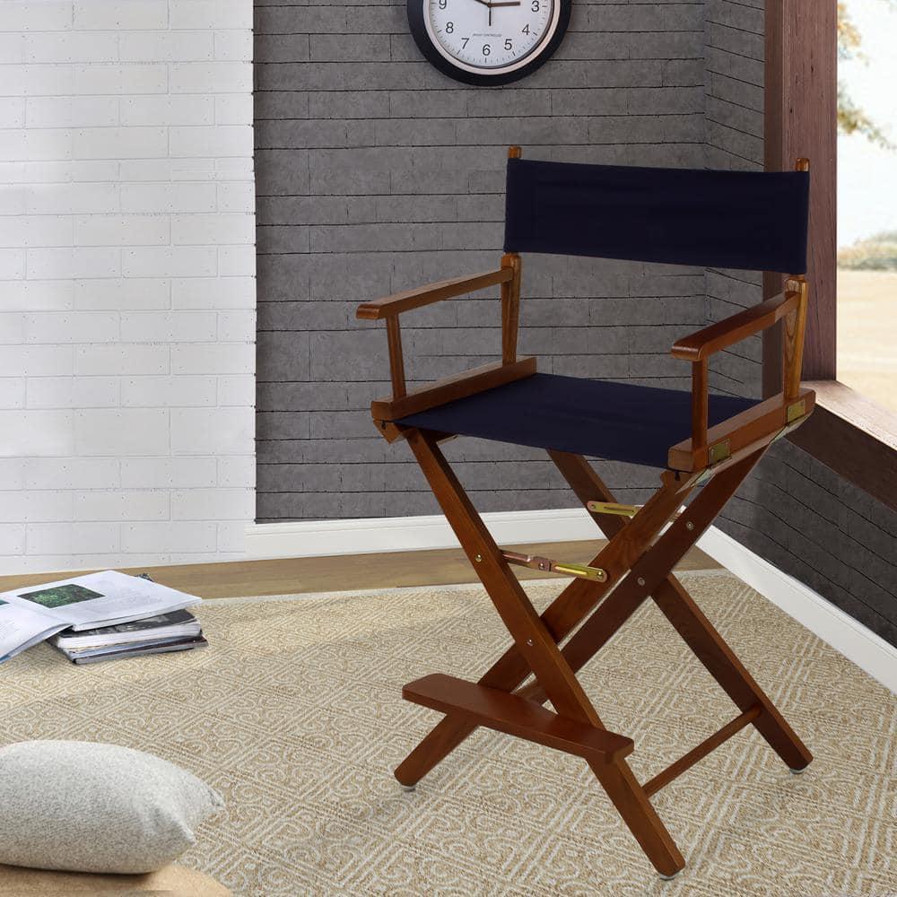 206-24-032-32 24 in. Extra-Wide Premium Directors Chair, Oak Frame with Hunter Green Color Cover