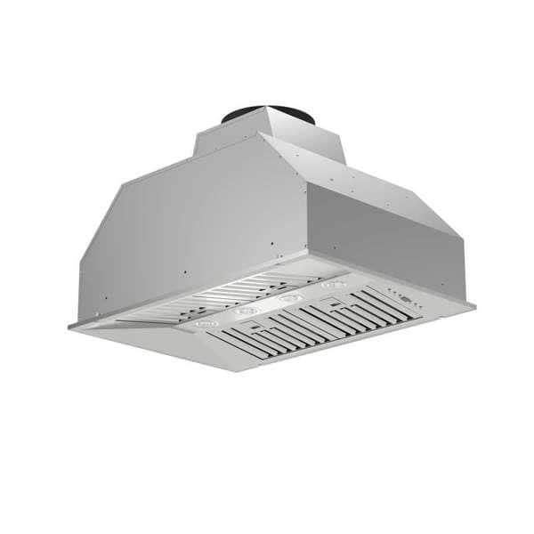 Forno Altilia 36-inch Insert Range Hood, 1200 CFM Double Motor, 4 Speed Control, All Stainless Steel FRHRE5337-36