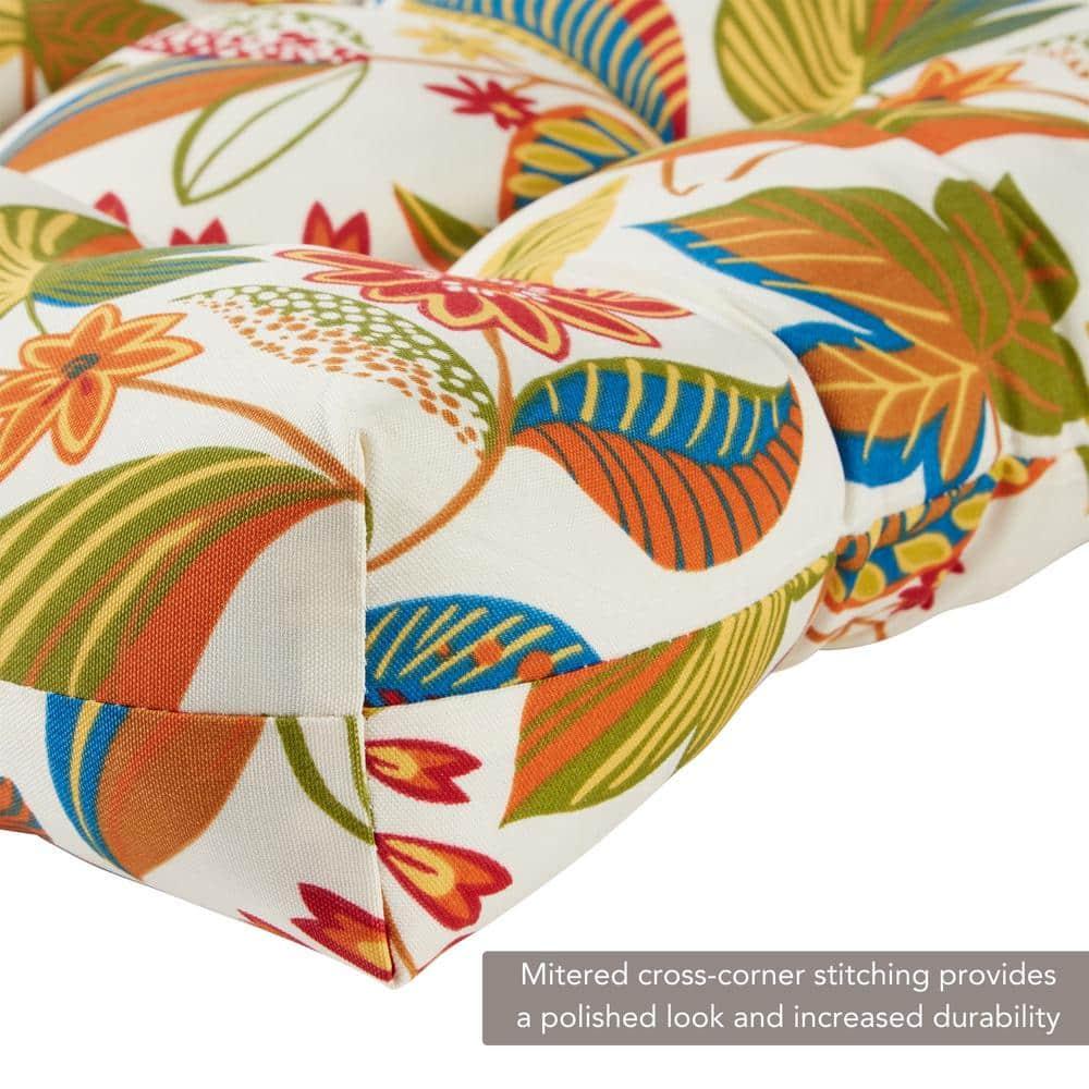 Esprit Floral Traditional 21"x42.5" Outdoor Chair Cushion